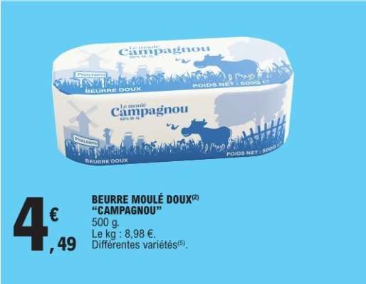 BEURRE MOULÉ DOUX "CAMPAGNOU"