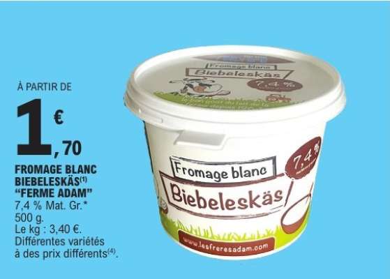 FROMAGE BLANC BIEBELESKÄS 'FERME ADAM'
