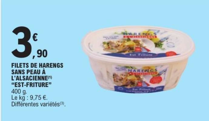 FILETS DE HARENGS SANS PEAU À L’ALSACIENNE “EST FRITURE”