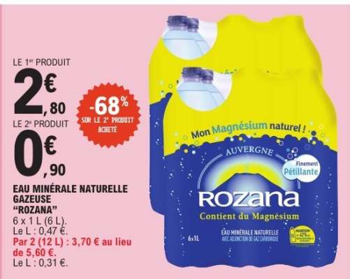 Eau Minérale Naturelle Gazeuse 'Rozana'