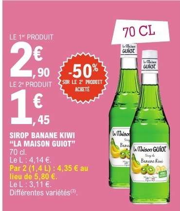 SIROP BANANE KIWI “LA MAISON GUIOT”