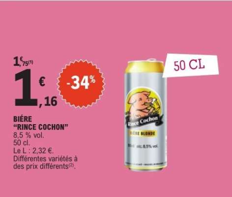 BIÈRE "RINCE COCHON"