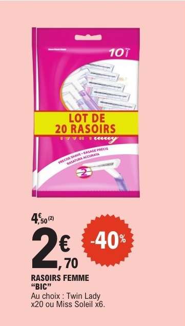 RASOIRS FEMME "BIC"