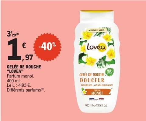 GELÉE DE DOUCHE "LOVEA"