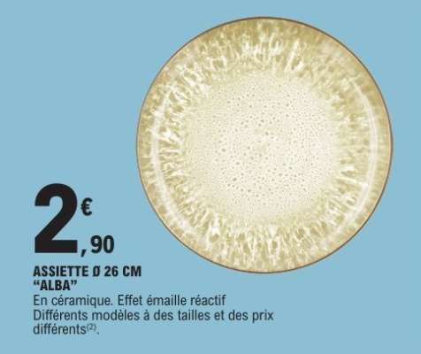 ASSIETTE Ø 26 CM 'ALBA'
