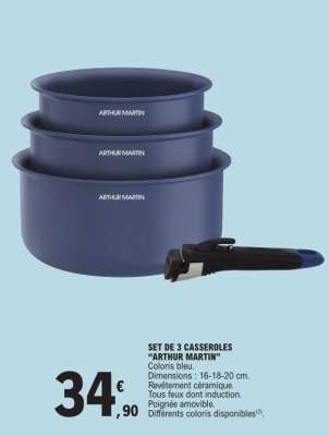 Set de 3 casseroles Arthur Martin