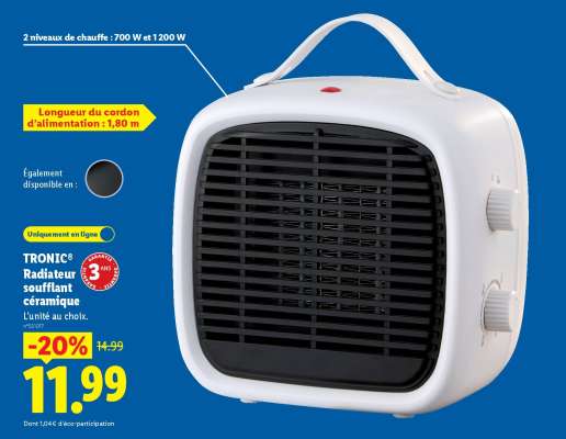 TRONIC® Radiateur soufflant céramique