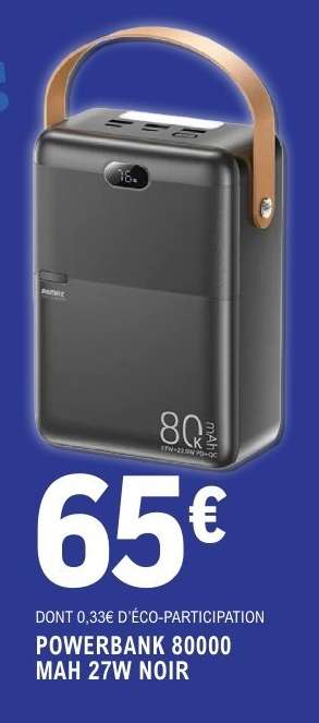 POWERBANK 80000 MAH 27W NOIR