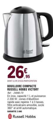 BOUILLOIRE COMPACTE RUSSELL HOBBS VICTORY