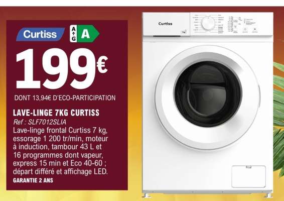 LAVE-LINGE 7KG CURTISS