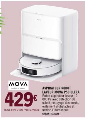 ASPIRATEUR ROBOT LAVEUR MOVA P50 ULTRA