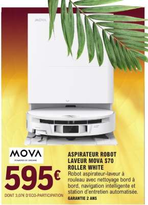 ASPIRATEUR ROBOT LAVEUR MOVA S70 ROLLER WHITE