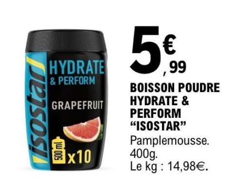 BOISSON POUDRE HYDRATE & PERFORM "ISOSTAR"