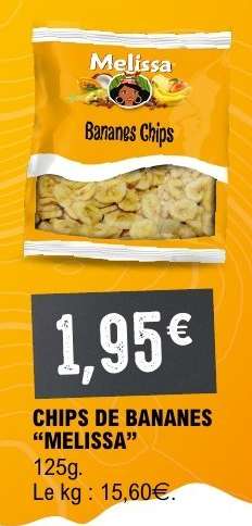 CHIPS DE BANANES "MELISSA"