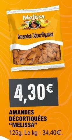 AMANDES DÉCORTIQUÉES MELISSA