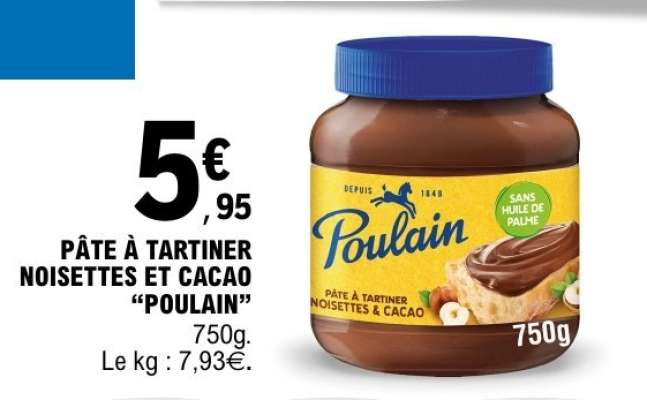 Pâte À Tartiner Noisettes Et Cacao  Poulain