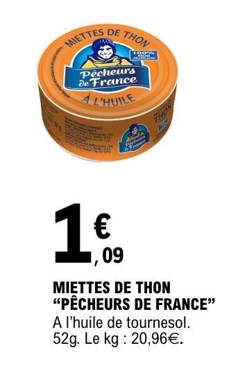 MIETTES DE THON “PÊCHEURS DE FRANCE”