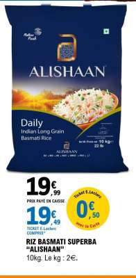 RIZ BASMATI SUPERBA "ALISHAAN"
