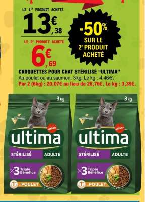 CROQUETTES POUR CHAT STERILISE ULTIMA
