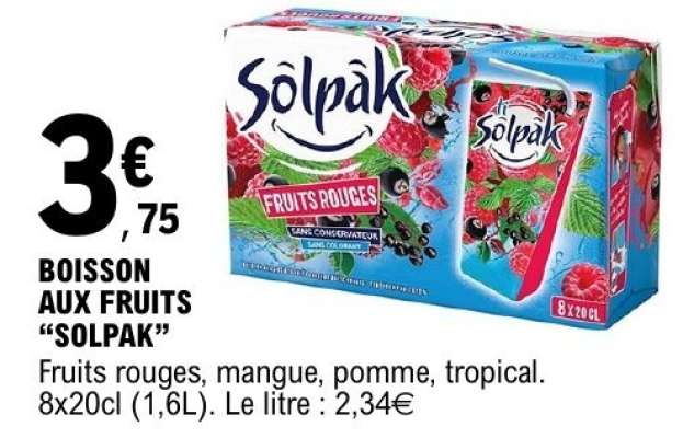 BOISSON AUX FRUITS “SOLPAK”