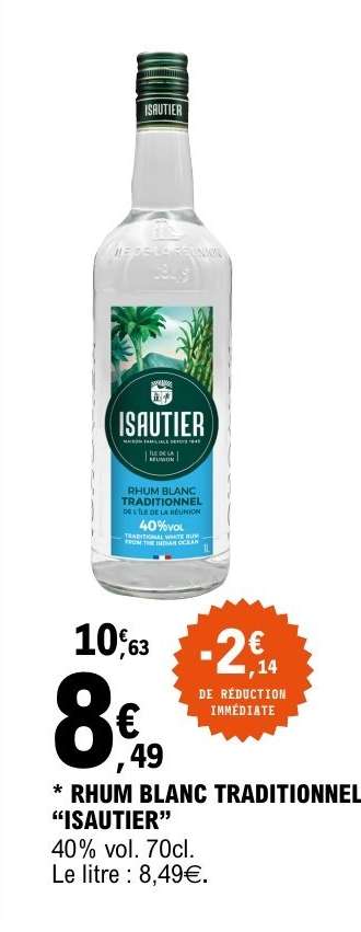 Rhum Blanc Traditionnel "Isautier"
