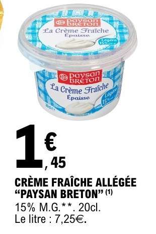 CRÈME FRAÎCHE ALLÉGÉE “PAYSAN BRETON”