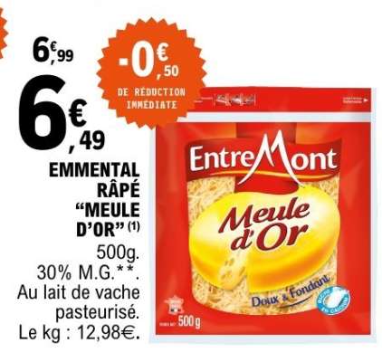 ENTREMONT EMMENTAL RÂPÉ “MEULE D’OR”
