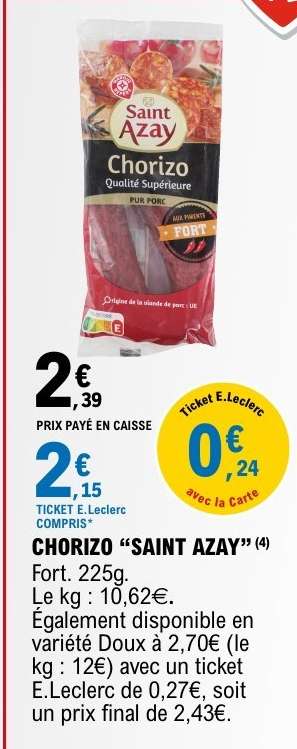CHORIZO “SAINT AZAY”