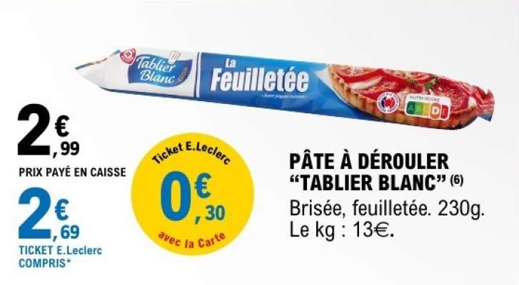 PÂTE À DÉROULER “TABLIER BLANC”