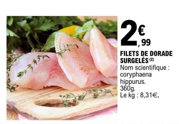 FILETS DE DORADE SURGELÉS