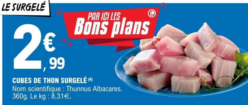 CUBES DE THON SURGELÉ