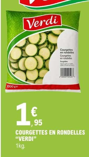 COURGETTES EN RONDELLES "VERDI"