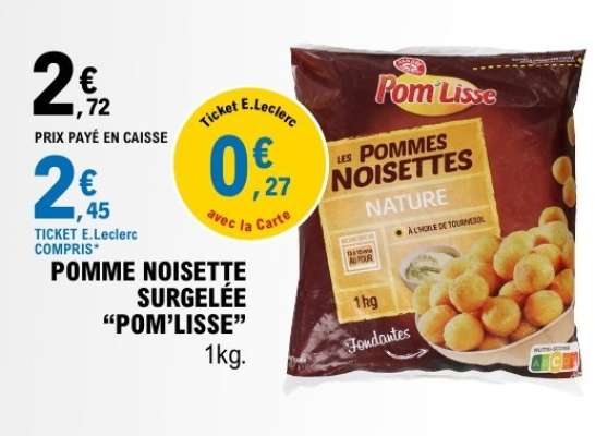 POMME NOISETTE SURGELÉE “POM’LISSE”