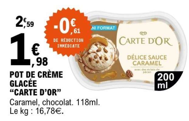 POT DE CRÈME GLACÉE “CARTE D’OR”