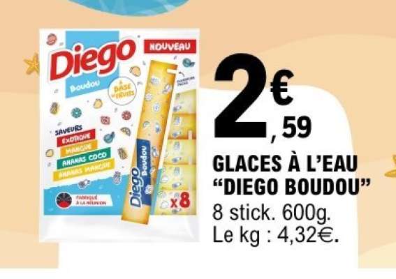 GLACES À L’EAU “DIEGO BOUDOU”