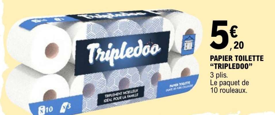 PAPIER TOILETTE “TRIPLEDOO”