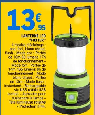 LANTERNE LED “FOXTER”