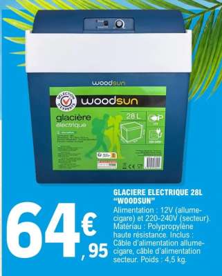 GLACIERE ELECTRIQUE 28L “WOODSUN”
