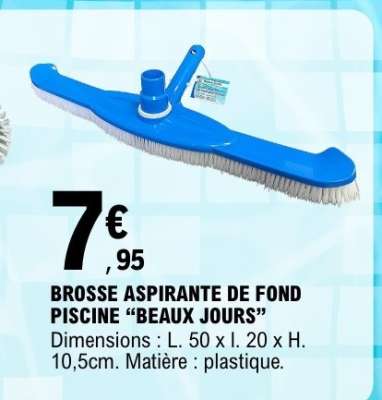 BROSSE ASPIRANTE DE FOND PISCINE “BEAUX JOURS”