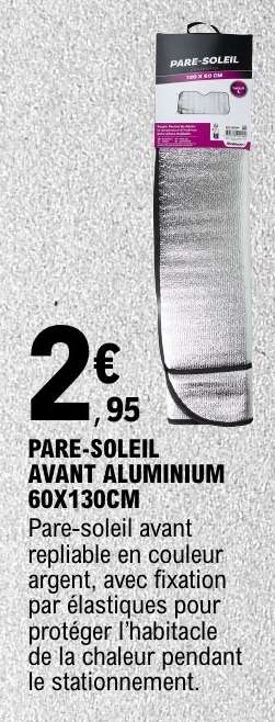 PARE-SOLEIL AVANT ALUMINIUM 60X130CM