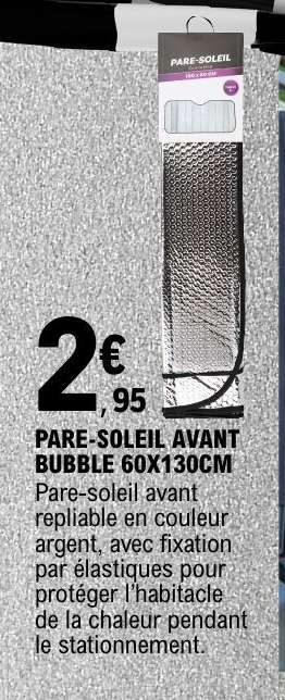 PARE-SOLEIL AVANT BUBBLE 60X130CM