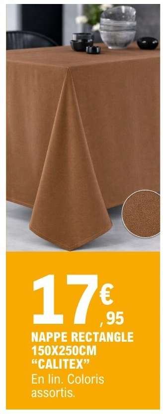 NAPPE RECTANGLE 150X250CM "CALITEX"