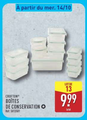 CROFTON® BOÎTES DE CONSERVATION