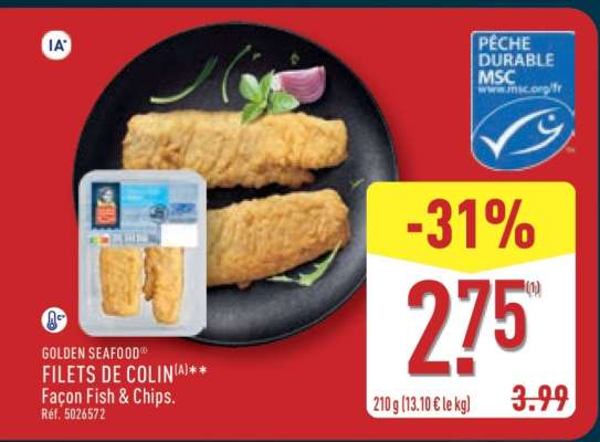 GOLDEN SEAFOOD FILETS DE COLIN