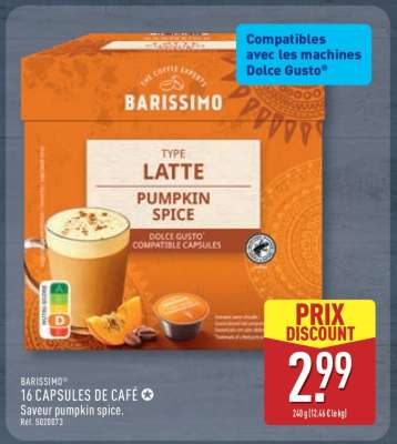 BARISSIMO® 16 CAPSULES DE CAFÉ