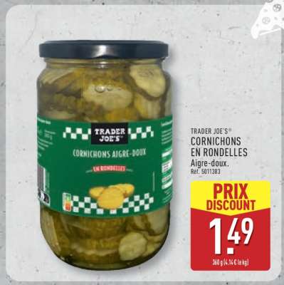 Cornichons en rondelles