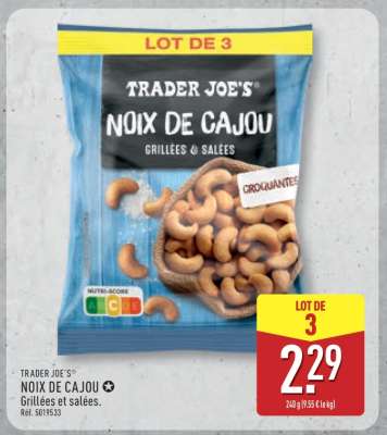 TRADER JOE'S NOIX DE CAJOU