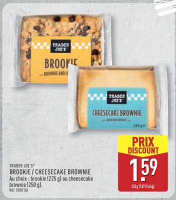 TRADER JOE'S BROOKIE / CHEESECAKE BROWNIE