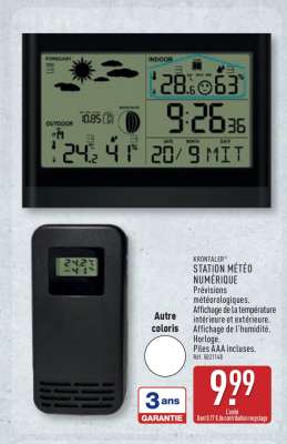 KRONATALER® STATION MÉTÉO NUMÉRIQUE