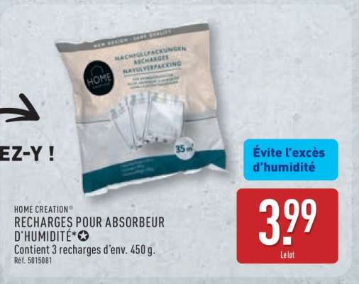 HOME CREATION® RECHARGES POUR ABSORBEUR D'HUMIDITÉ